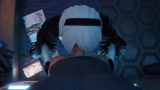 Nier Automata: андроидки рвутся обслужить твой член — горячая ИИ-сборка