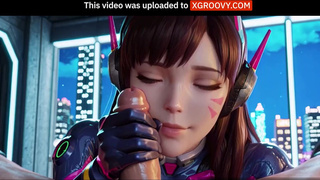 ИИ создал D.Va из Overwatch и страстно выебал её в разорванном костюме