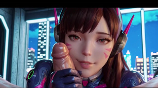 ИИ создал D.Va из Overwatch и страстно выебал её в разорванном костюме